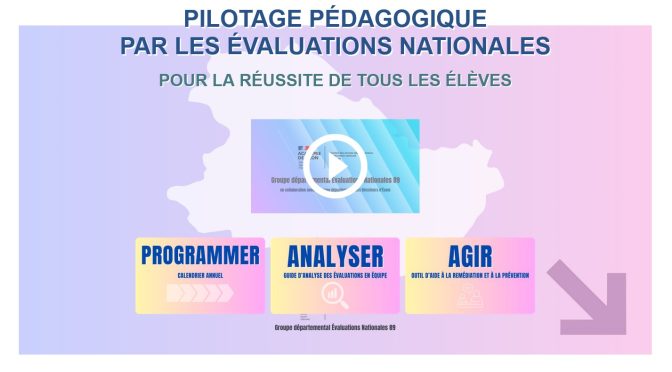 OUTIL DE PILOTAGE – ÉVALUATIONS NATIONALES